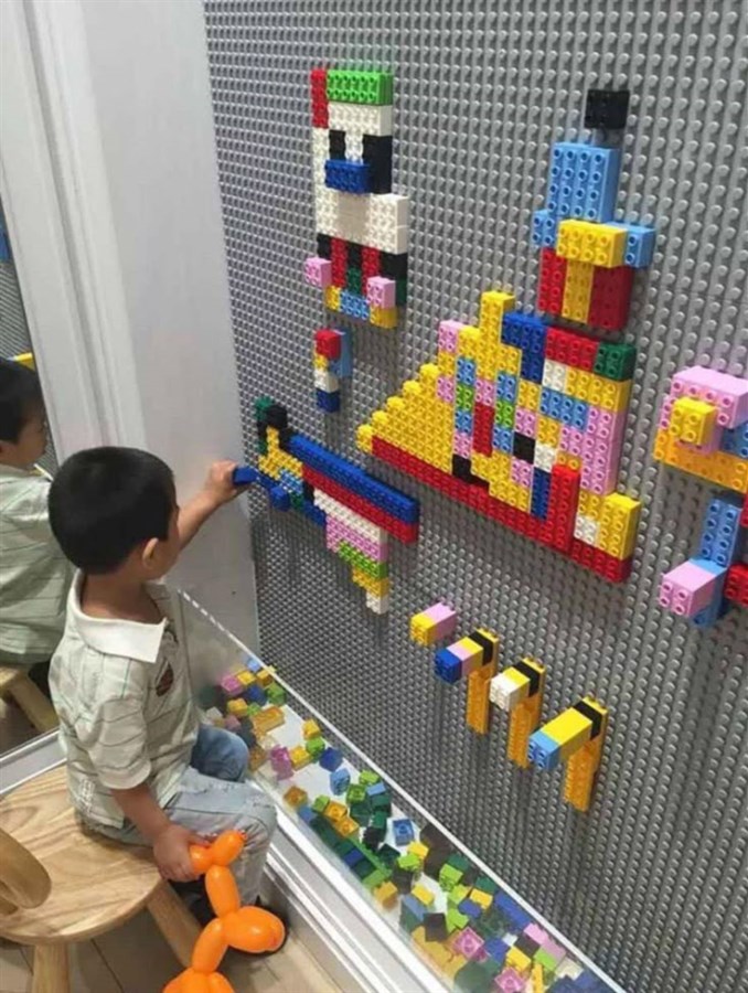 Mẫu Lego dán tường